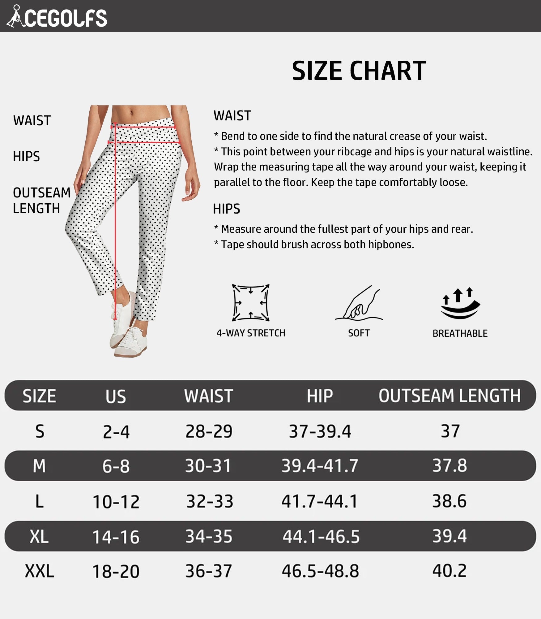 EAGLE 28 Inch Performance Stretch Ankle Pants