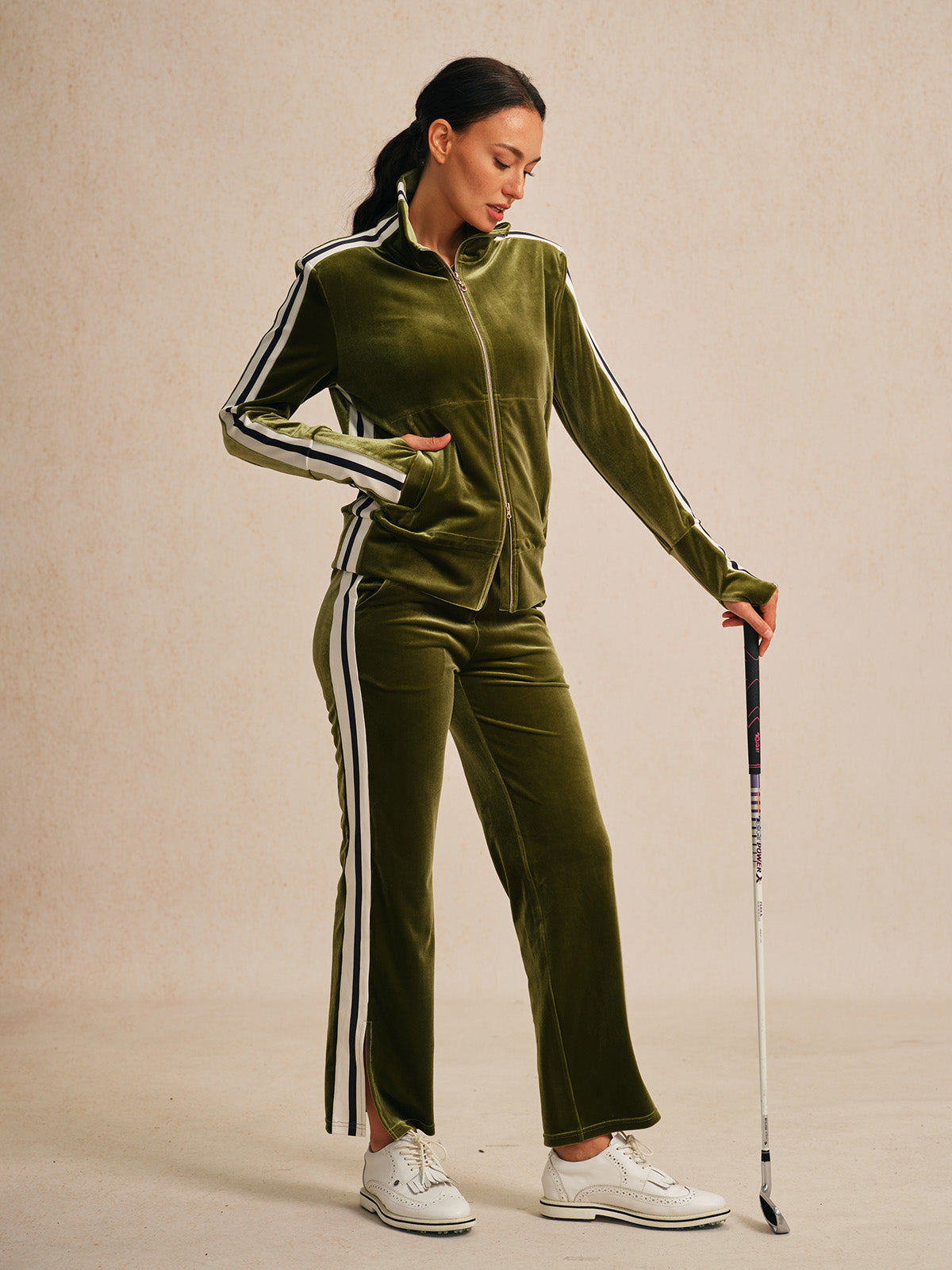 UltraSoft Velvet Long Sleeve Full Zip Jacket