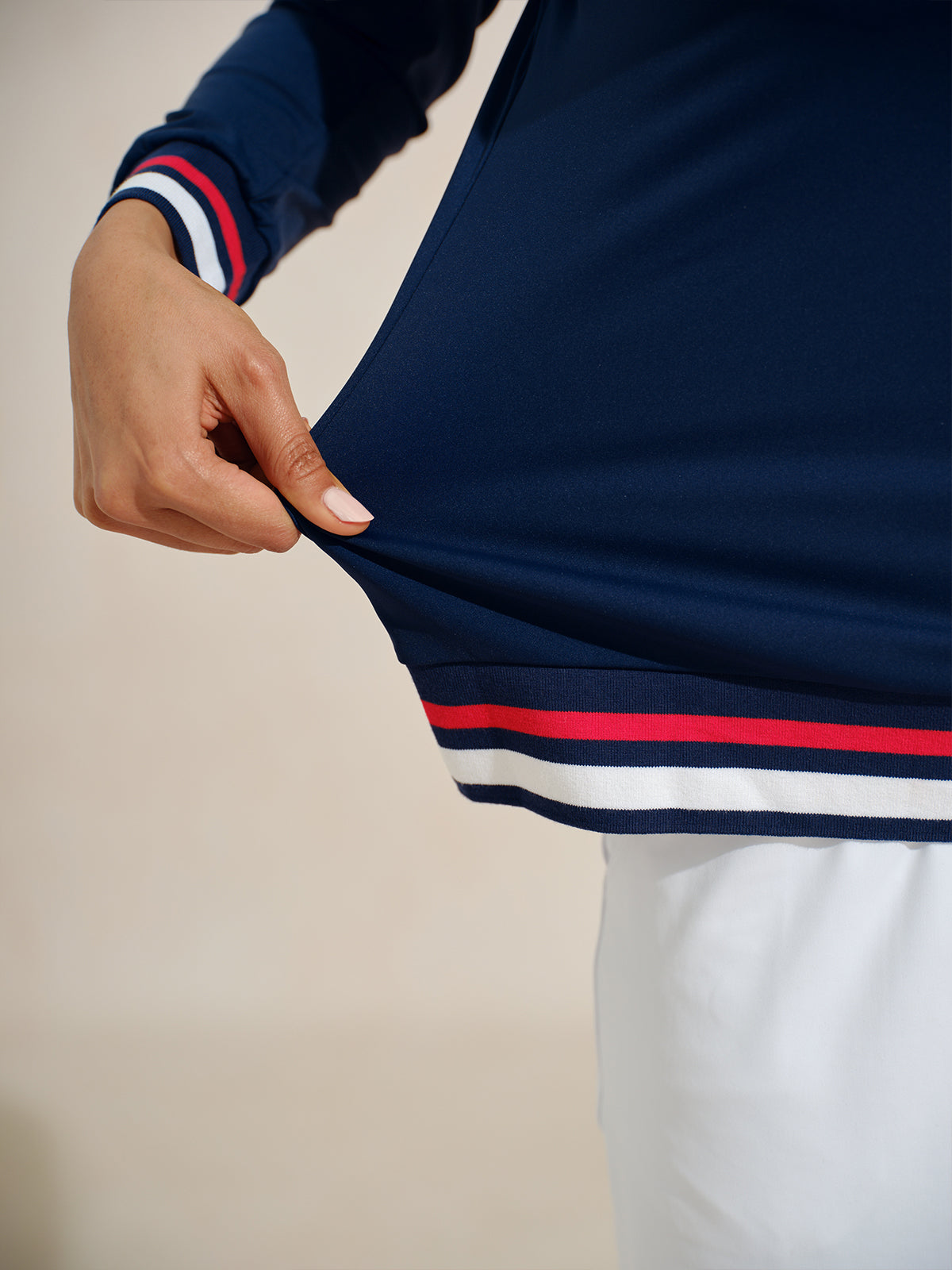 Navycore Color Block Ribbed Golf Polo Shirt UPF50+
