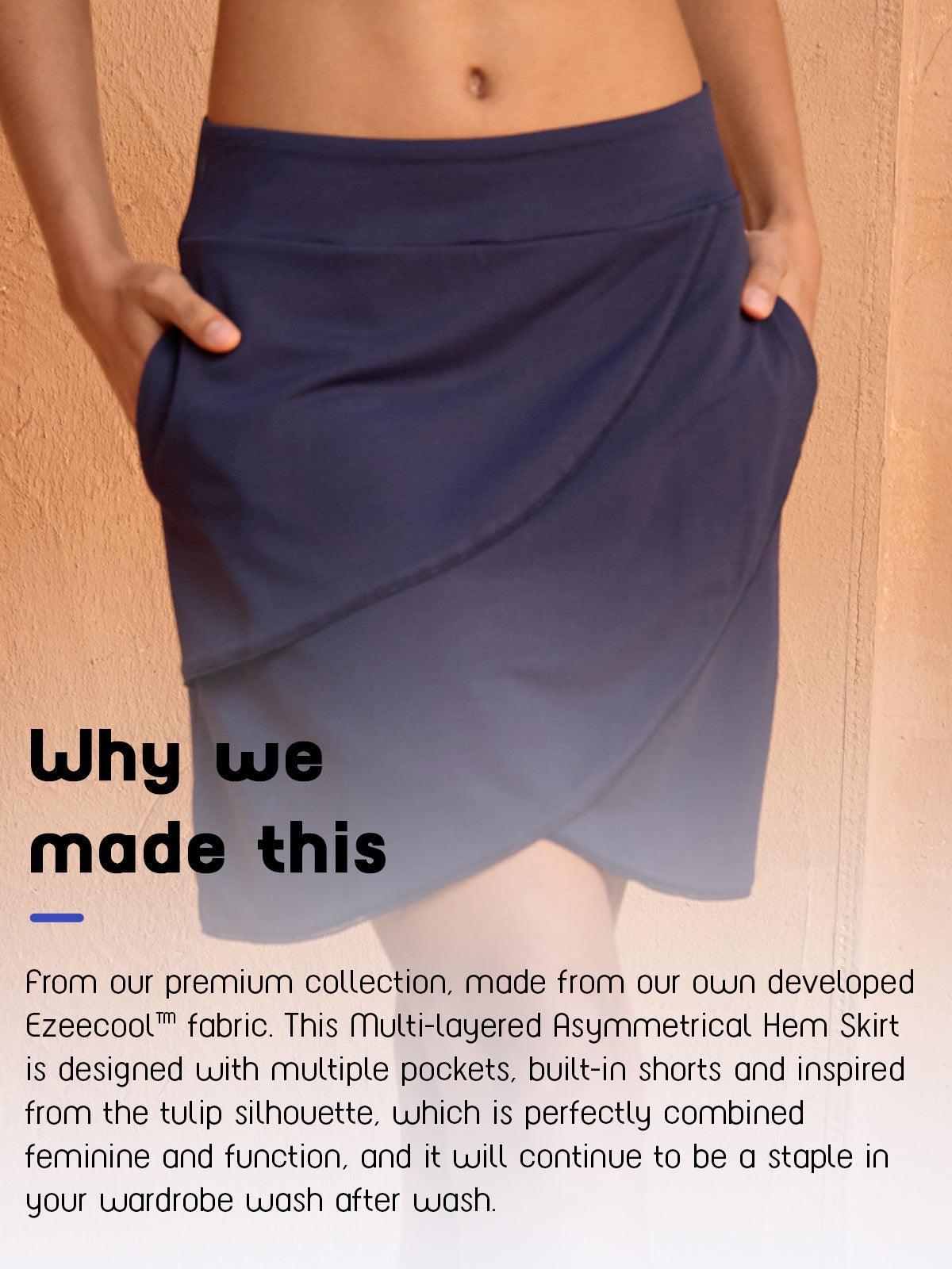 Ultrasoft Premium 18.5 Inch Asymmetrical Skort UPF50+