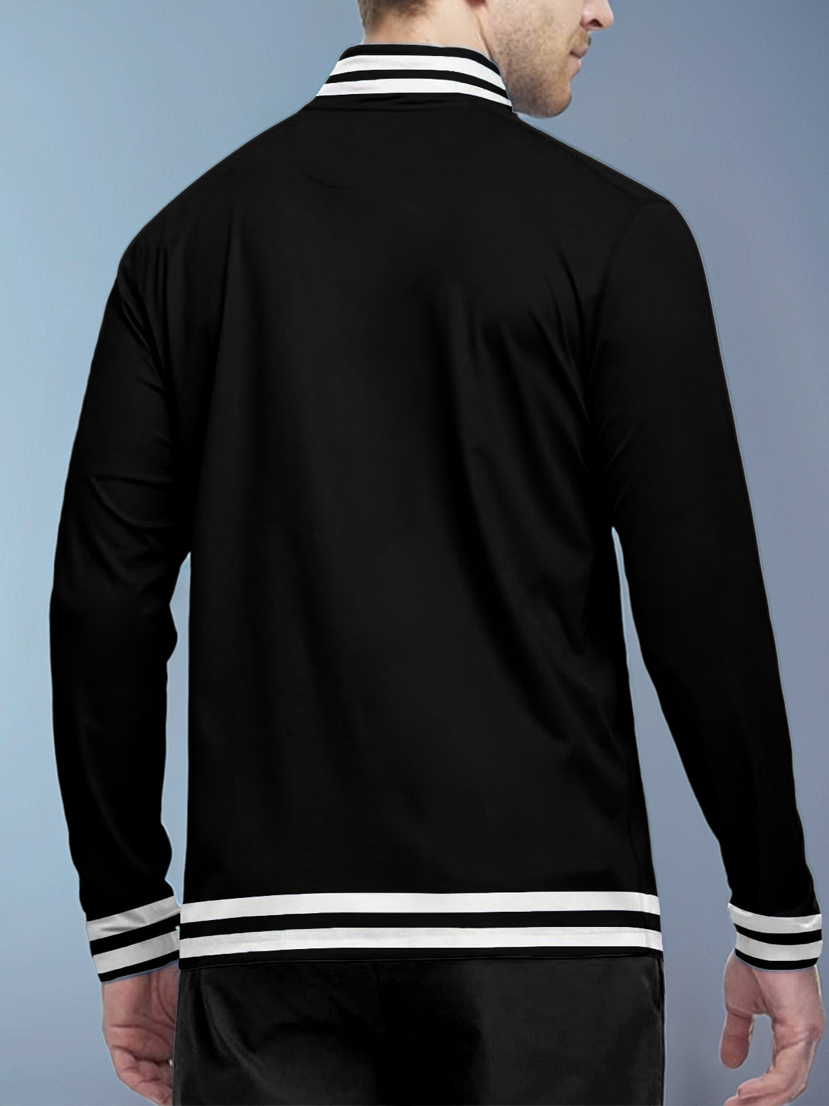 Playful Nautical Men's Golf Shirt Quarterzip UPF50+