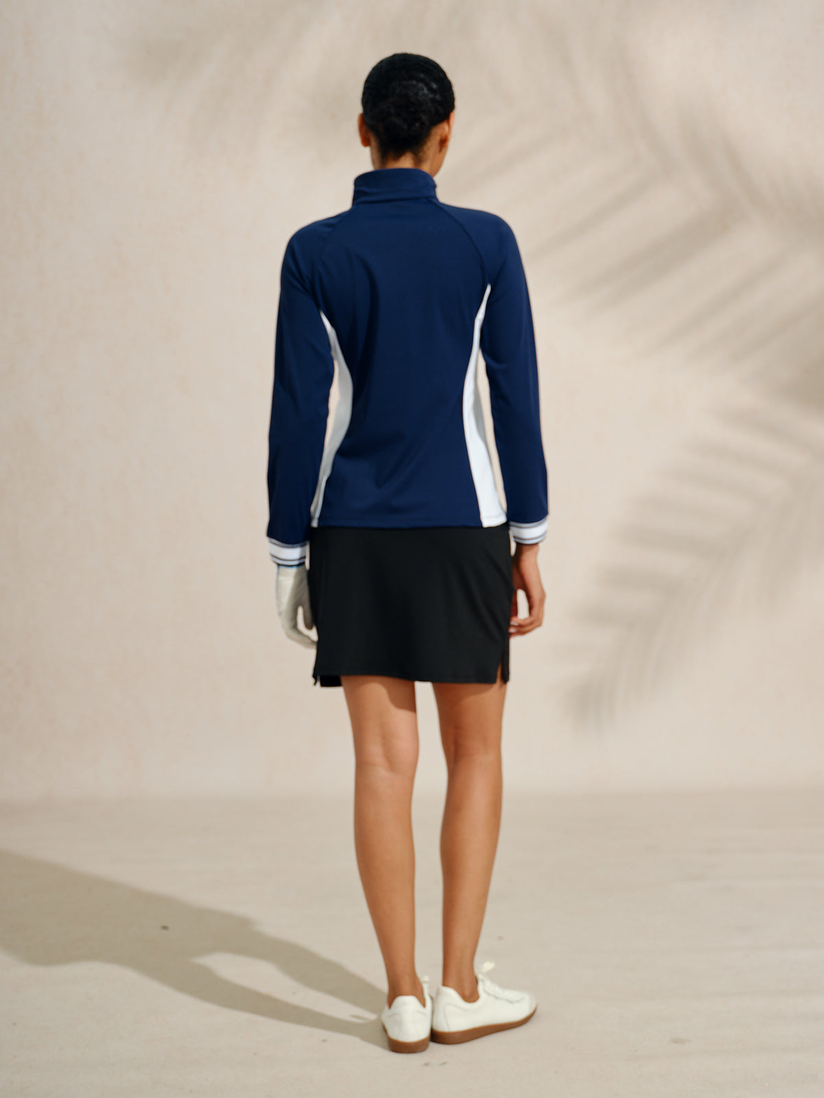 Navycore Long Sleeve Color Block Quarterzip UPF50+