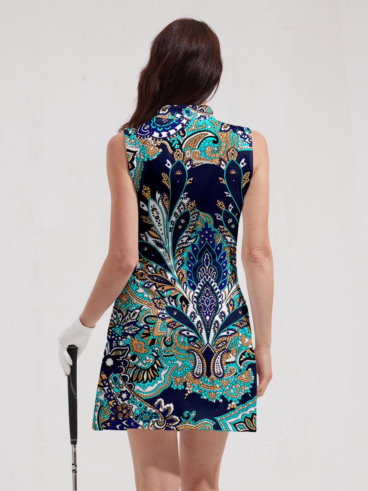 Pretty Feminine Sleeveless 36.5 Inch Dress UPF50+