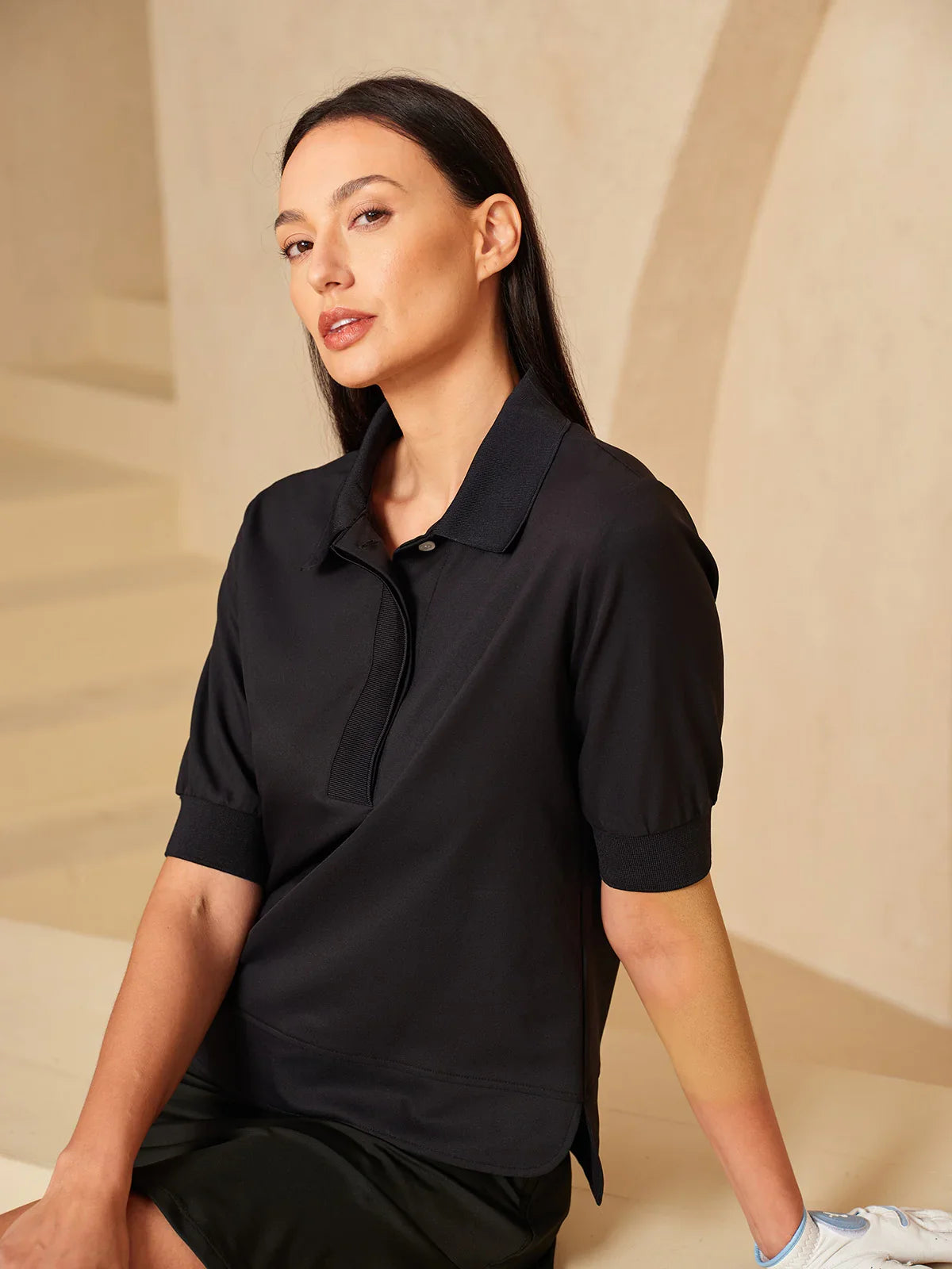 Crisp Couture Short Sleeve Polo Top UPF50+