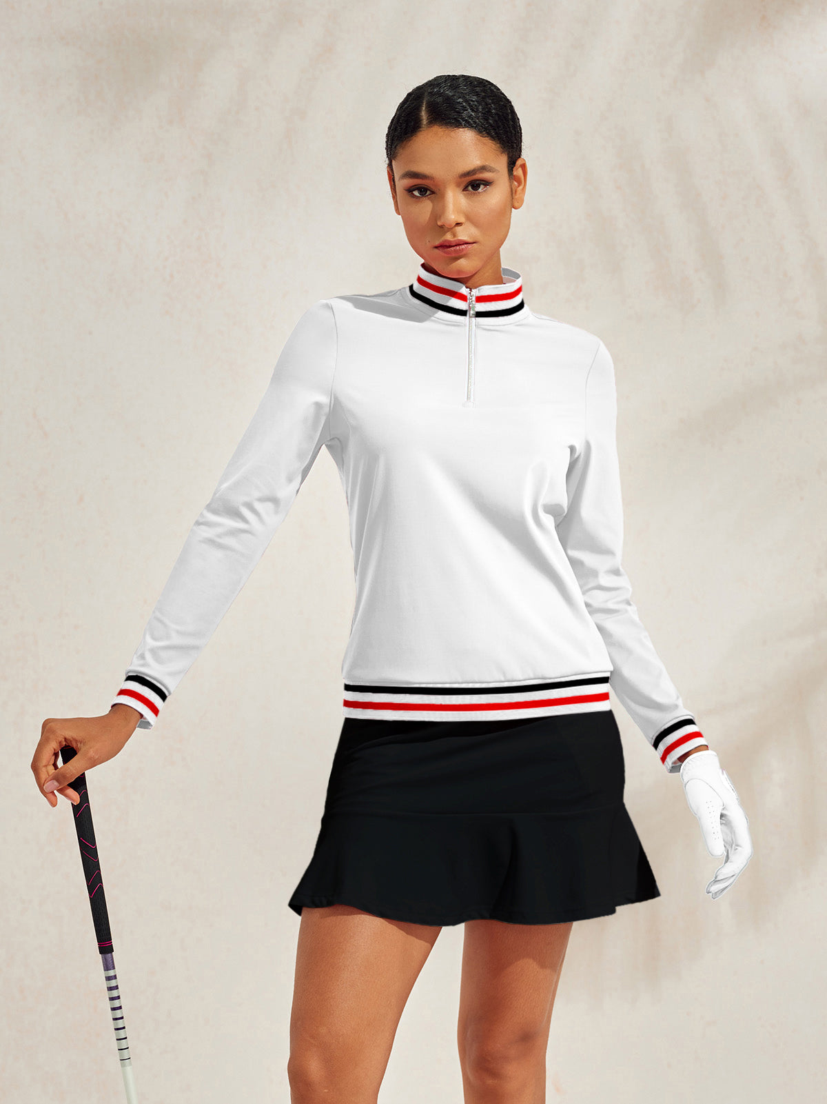 Navycore Long Sleeve Golf Shirt Quarterzip UPF50+