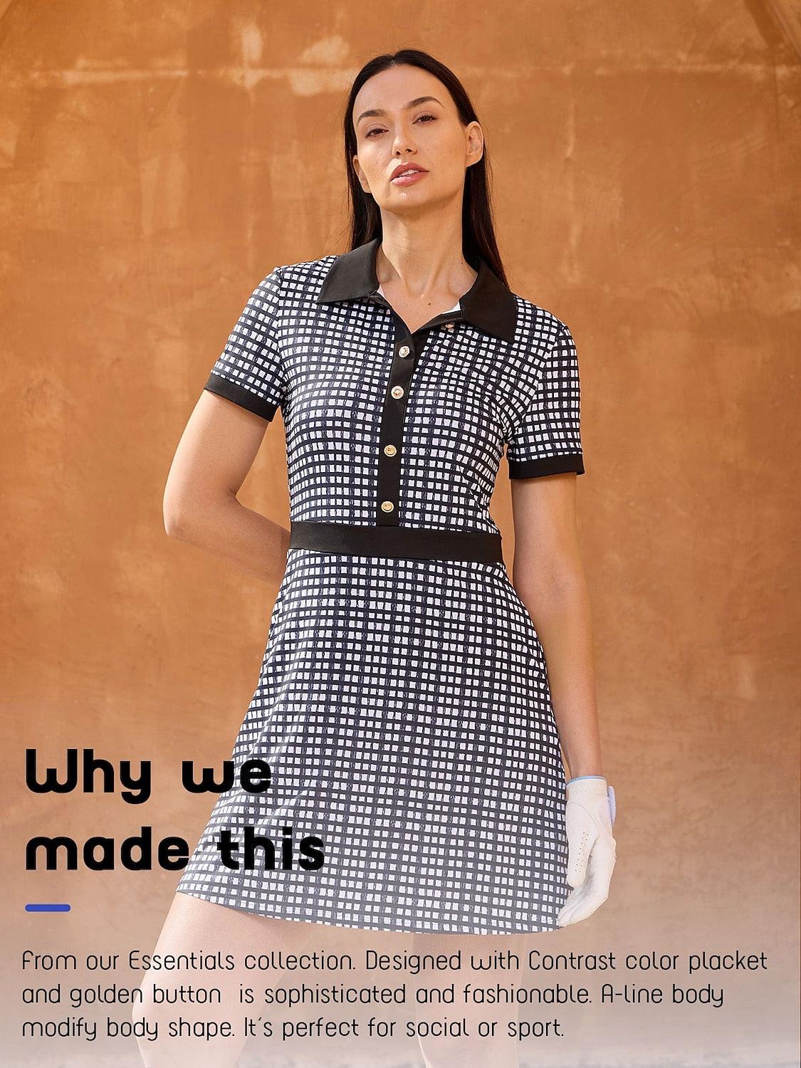 More Than Basic Short Sleeve A-Line 36.5 Inch Dress UPF50+