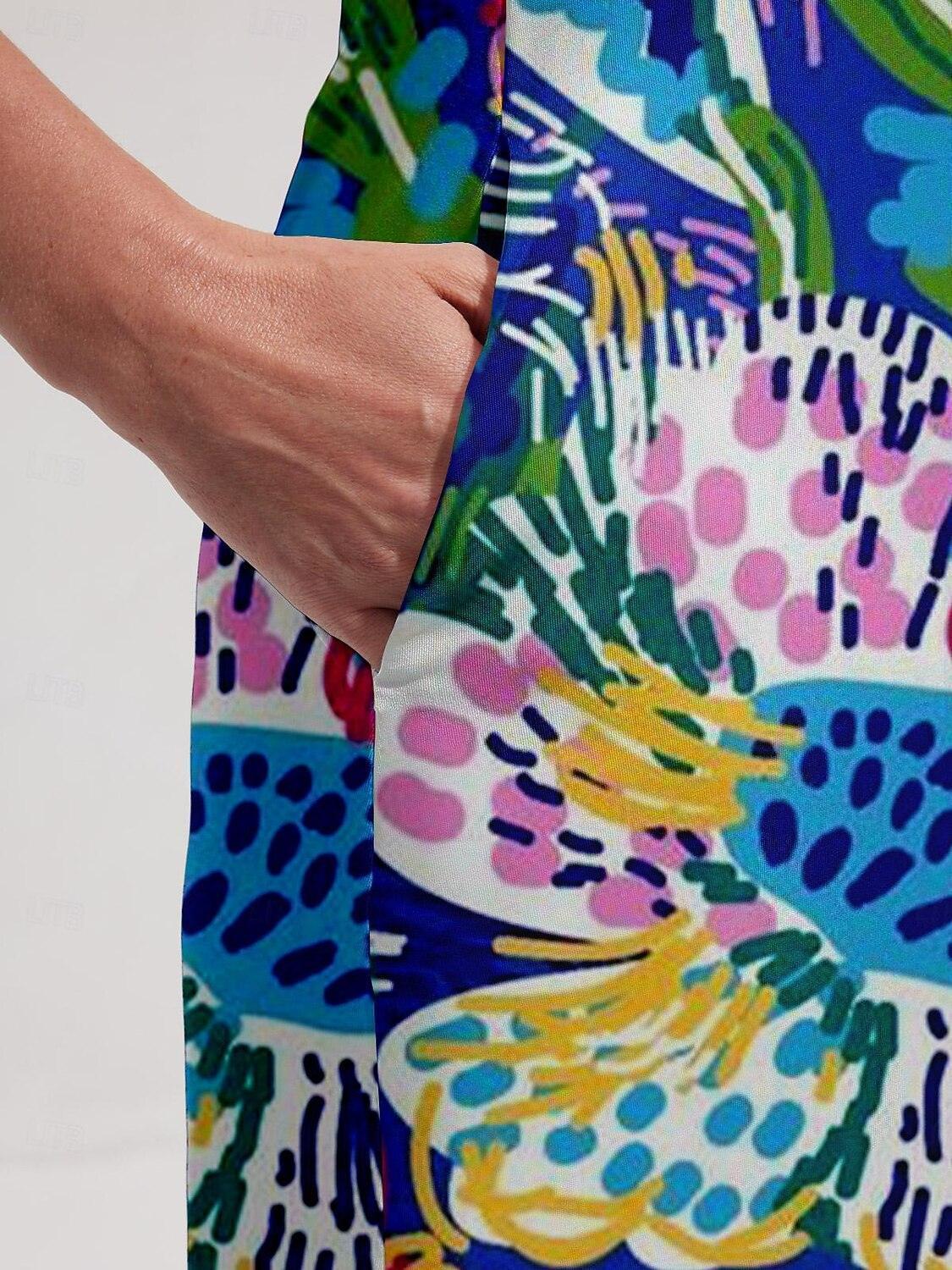 Hyped-up Tropical Sleeveless 36.5 Inch Dress UPF50+