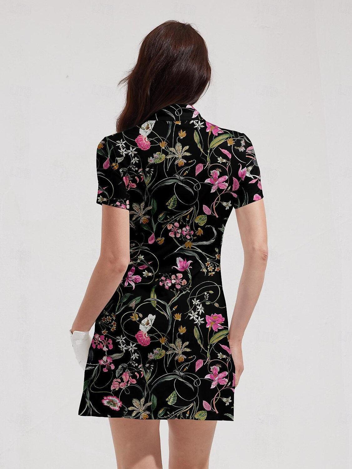 Botanical Energy Short Sleeve 36.5 Inch Dress UPF50+