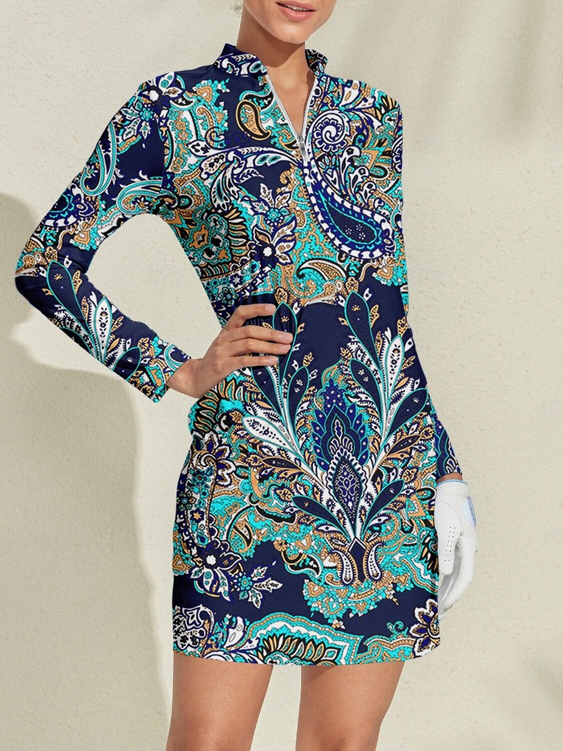 Pretty Feminine Long Sleeve 36.5 Inch Dress UPF50+