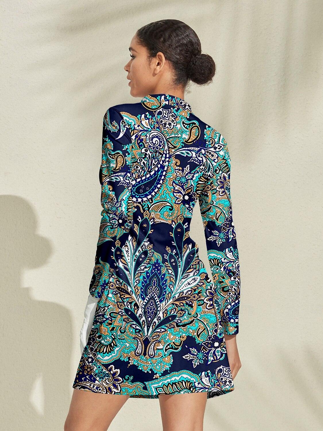 Pretty Feminine Long Sleeve 36.5 Inch Dress UPF50+