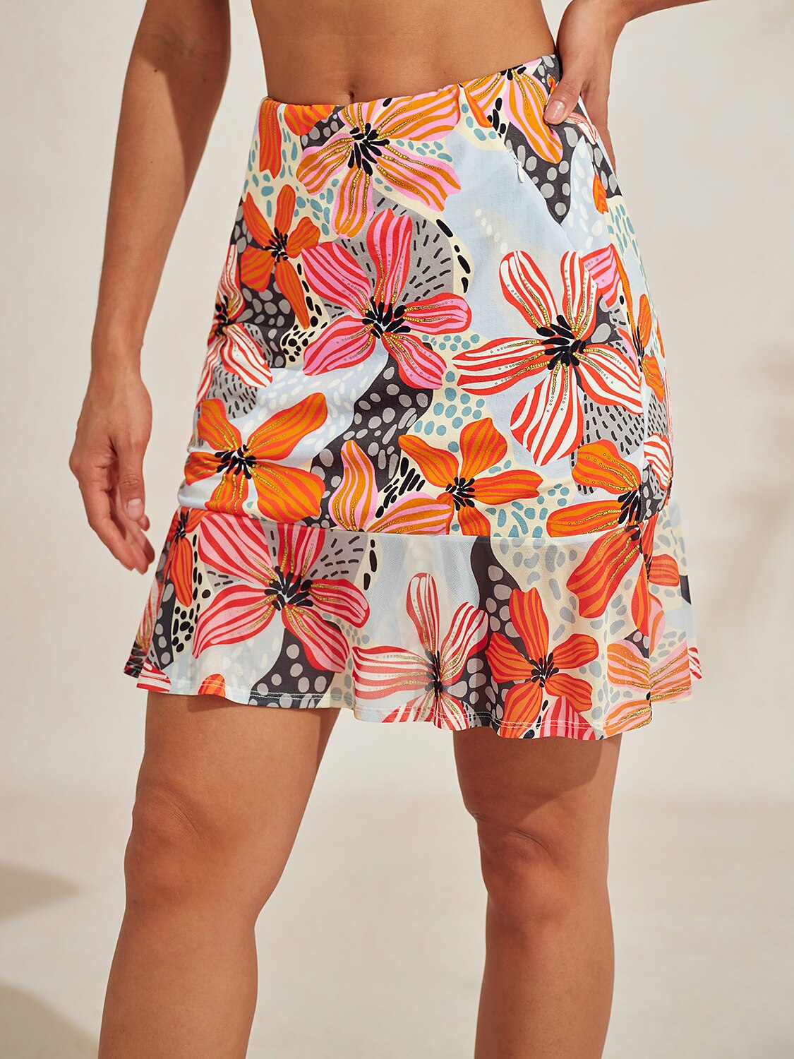 Ultrasoft Premium 19 Inch A-Line Ruffle Skort UPF50+