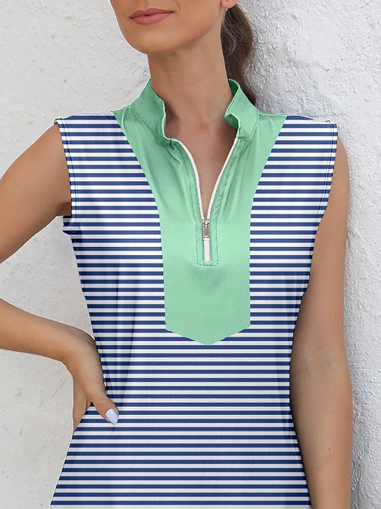 Playful Nautical Sleeveless 36.5 Inch Dress UPF50+