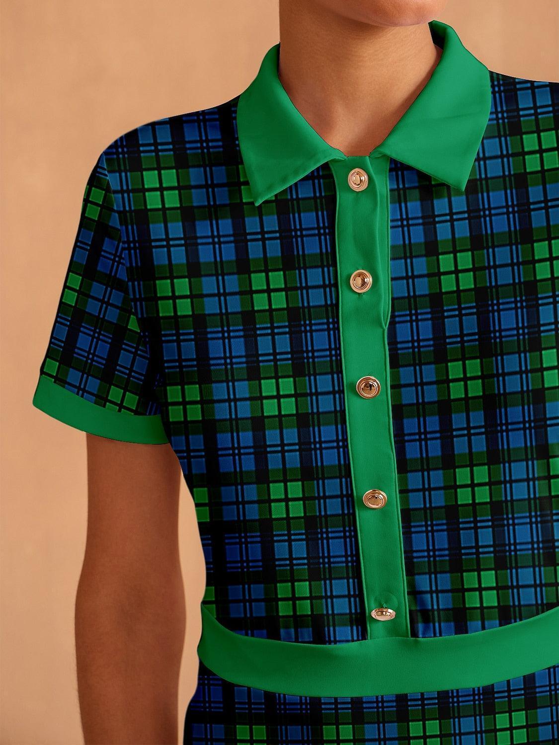 Not So Classic Short Sleeve A-Line 36.5 Inch Dress