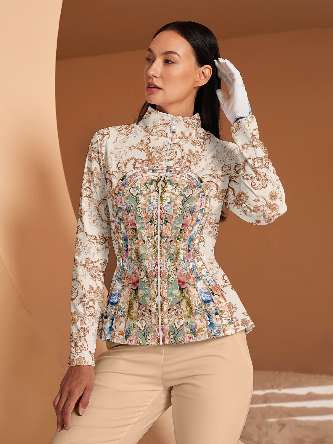 Botanical Energy Ruffle Golf Jacket Sun Protection