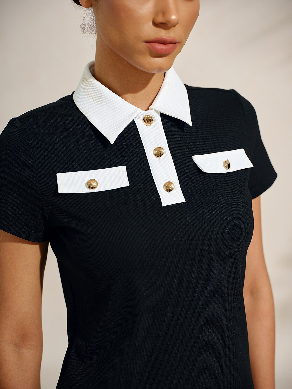 Navycore The Signature Gold-Button Luxe Polo