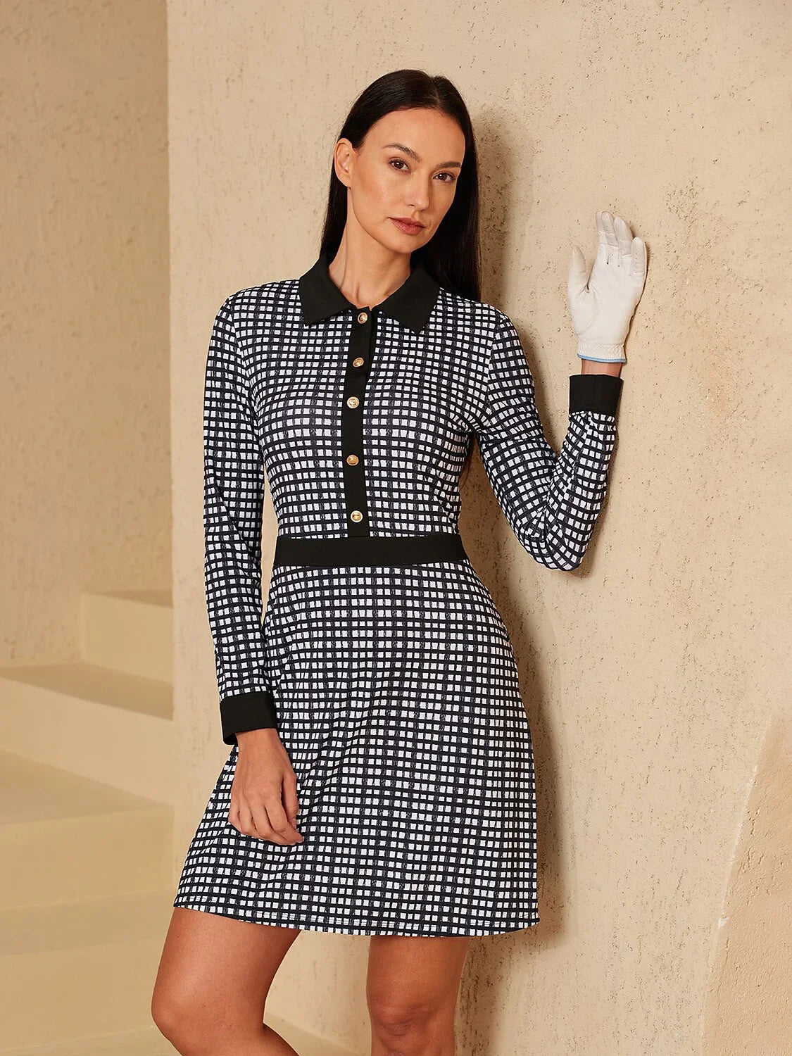 More Than Basic Long Sleeve A-Line 36.5 Inch Dress UPF50+