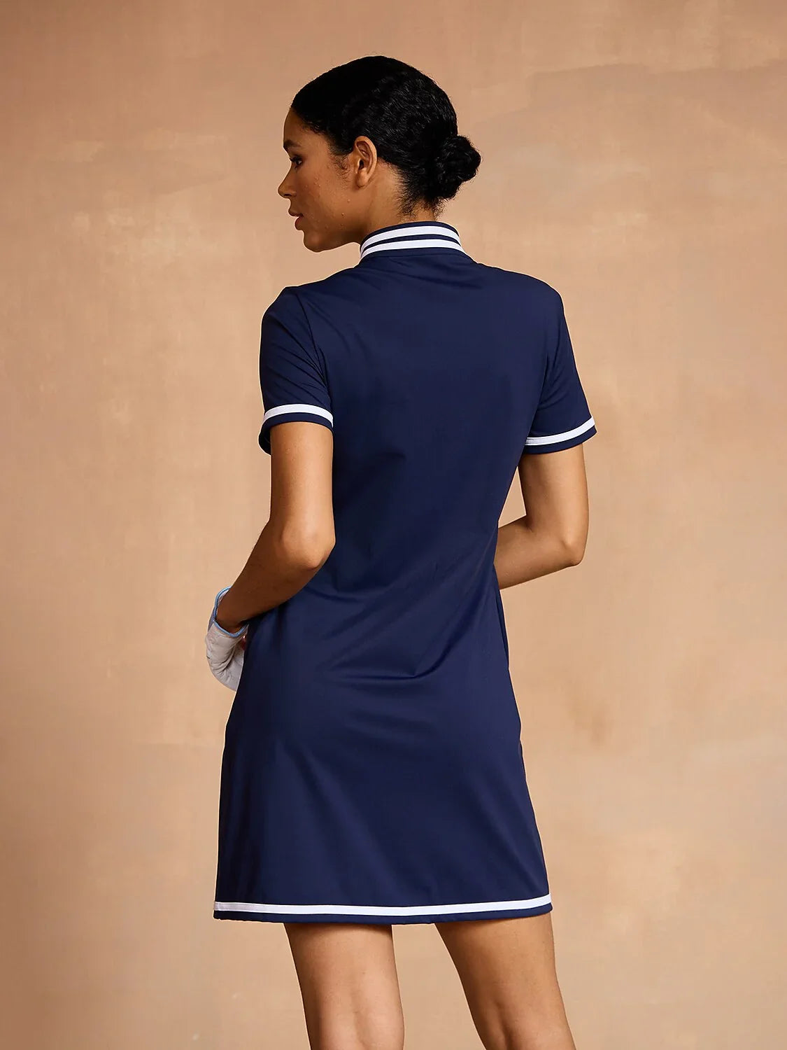 Navycore Short Sleeve Color Block 36.5 Inch Dress UPF50+