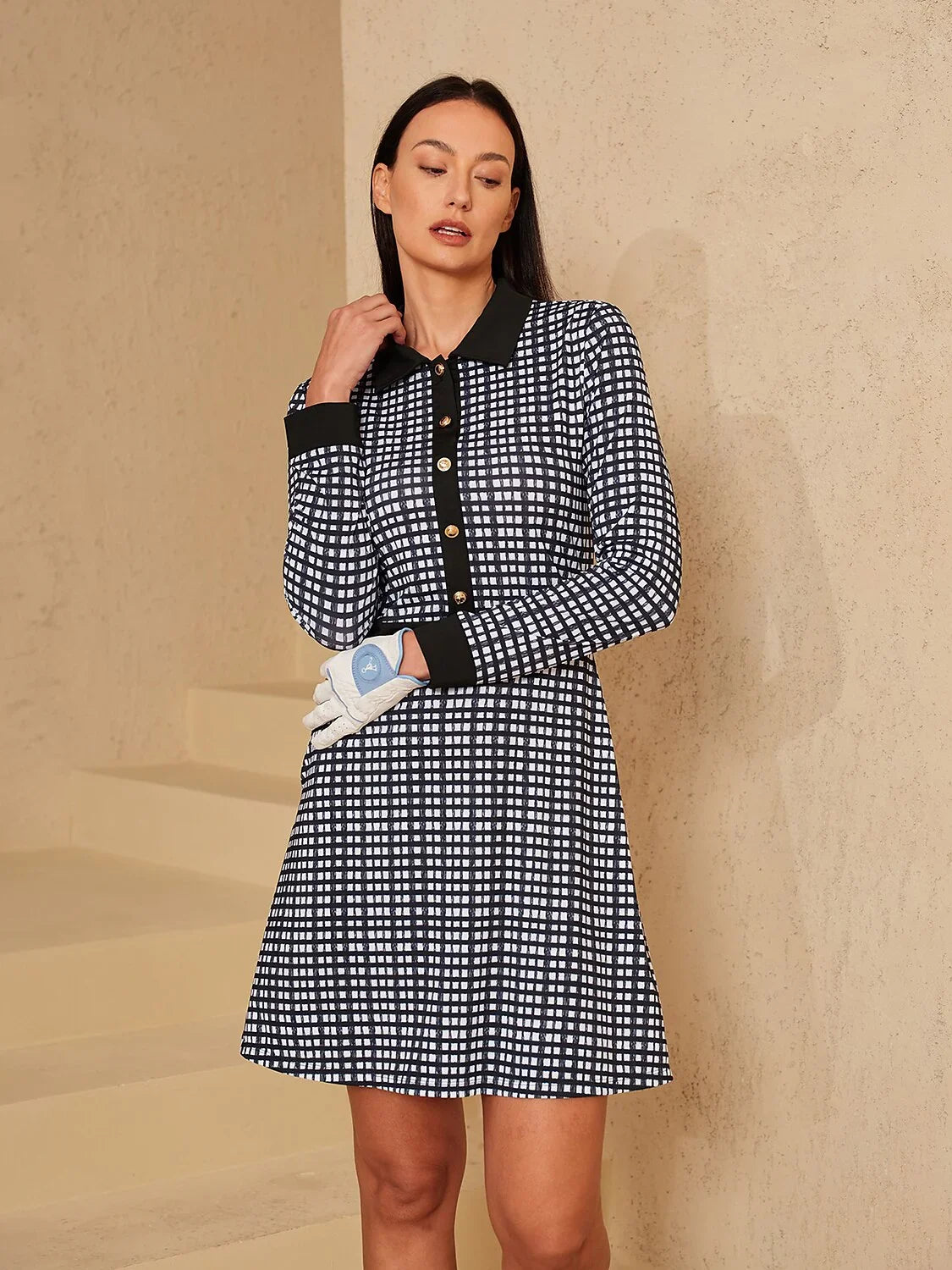 More Than Basic Long Sleeve A-Line 36.5 Inch Dress UPF50+