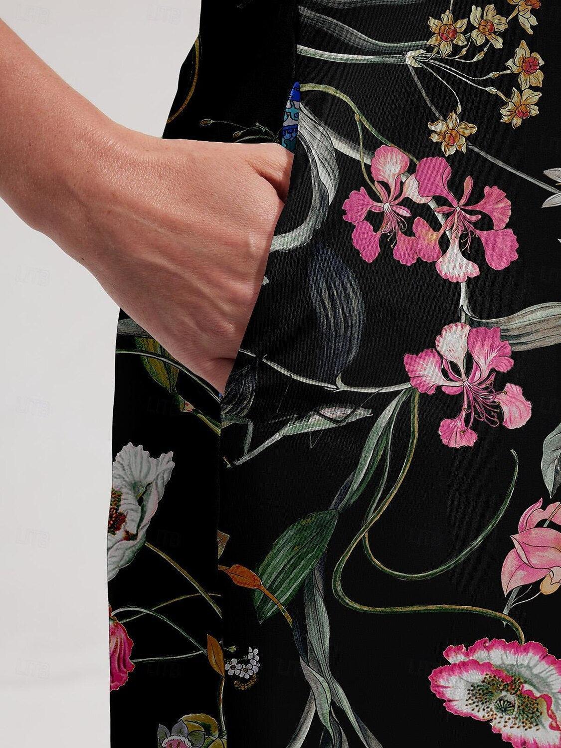 Botanical Energy Short Sleeve 36.5 Inch Dress UPF50+
