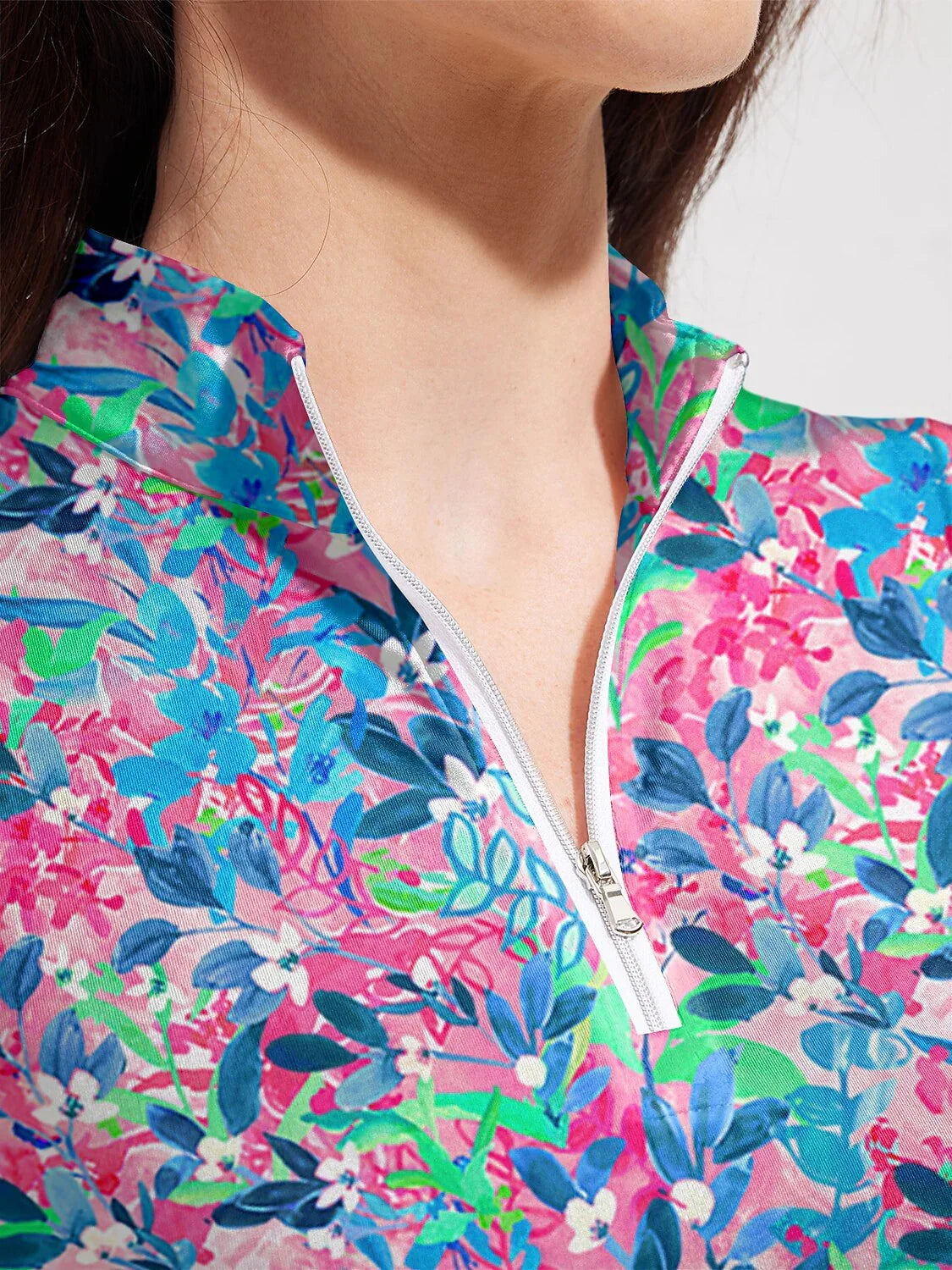 Botanical Energy Golf Shirt Quarterzip UPF50+