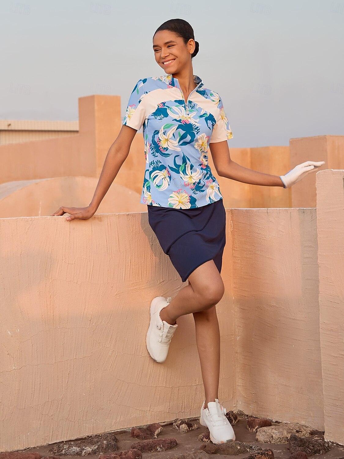 Ultrasoft Premium Short Sleeve Mock Neck Quarterzip UPF50+