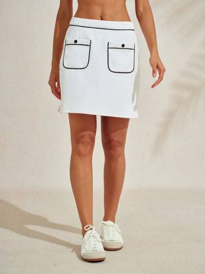 Crisp Couture 17.5 Inch Pique Pocket Skort