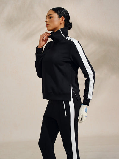 More Than Basic Irregular Collar Golf Sweatshirt
