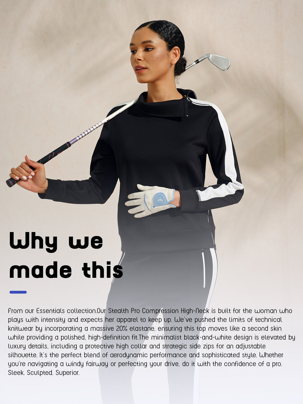More Than Basic Irregular Collar Golf Sweatshirt