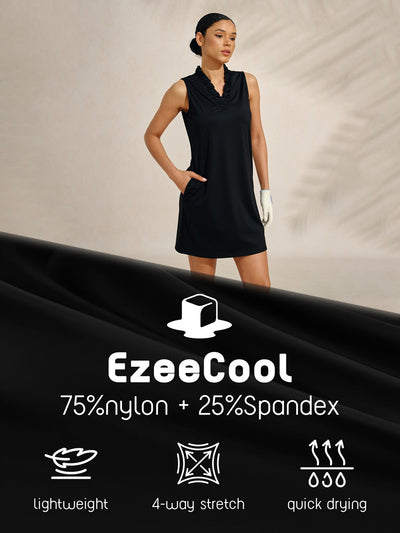 More Than Basic Ruffle V-Neck Sleeveless Dress UPF50+
