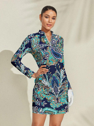 Pretty Feminine Long Sleeve 36.5 Inch Dress UPF50+