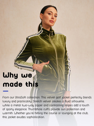UltraSoft Velvet Long Sleeve Full Zip Jacket