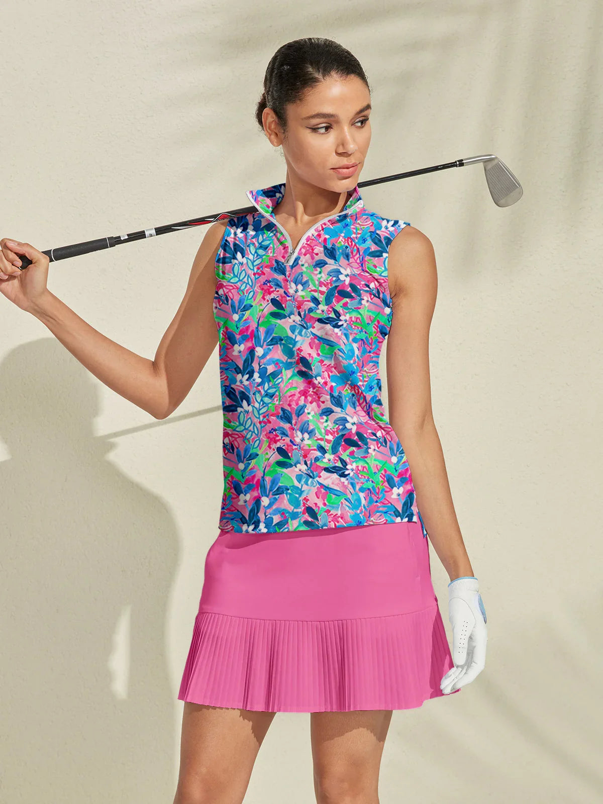 Botanical Energy Golf Shirt Quarterzip UPF50+