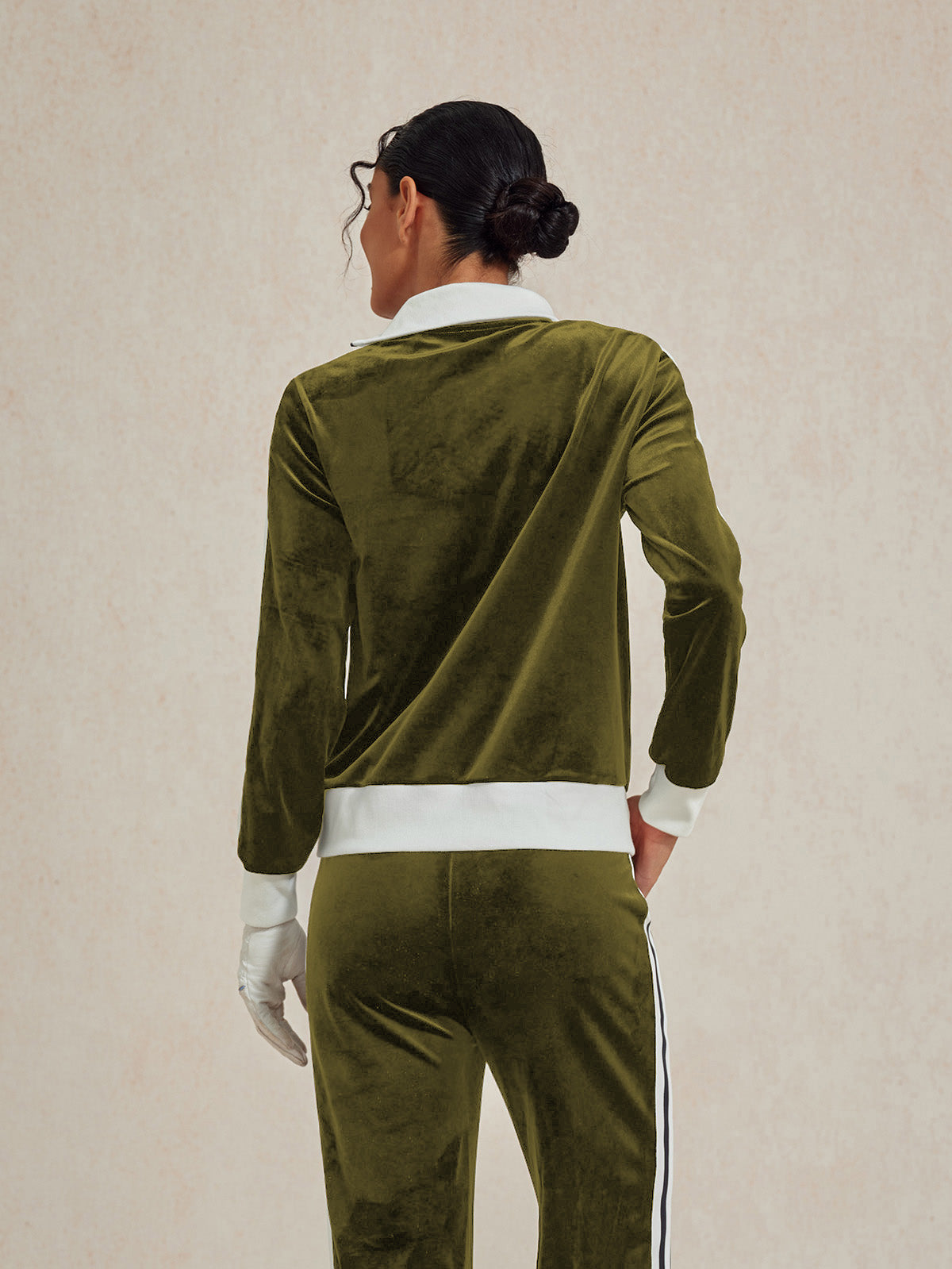 UltraSoft Velvet Long Sleeve Asymmetrical Collar Sweatshirt