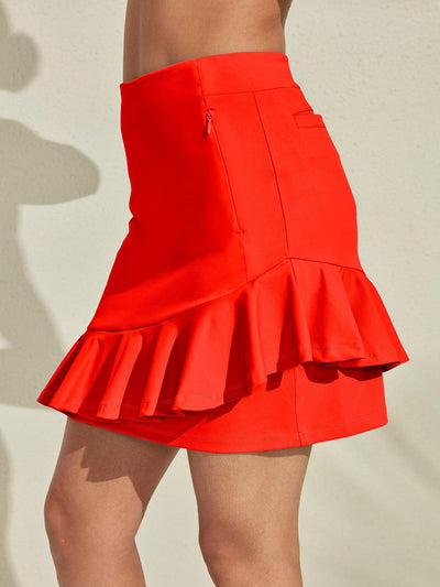 More Than Basic 19 Inch Ruffle Skort UPF50+