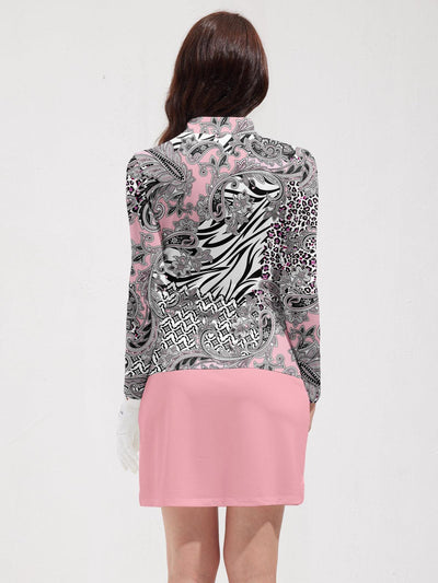 Wildlife Party Golf Shirt Quarterzip UPF50+
