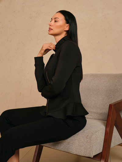 More Than Basic Ruffle Golf Jacket