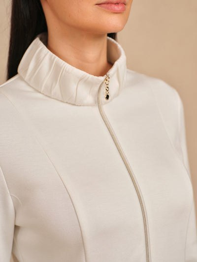 More Than Basic Ruffle Golf Jacket