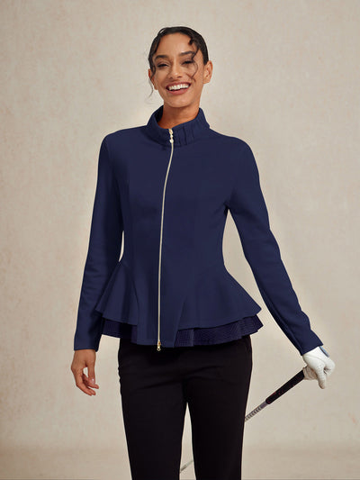 More Than Basic Ruffle Golf Jacket