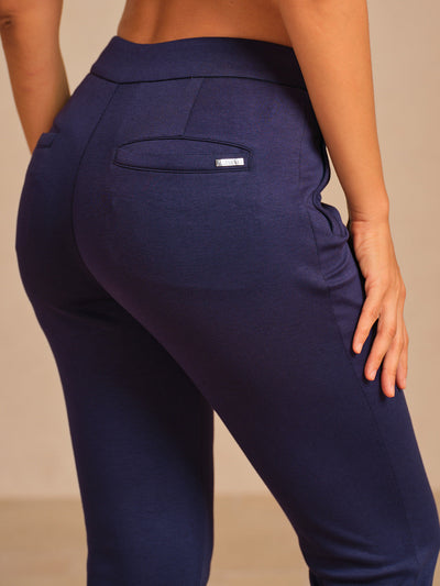 More Than Basic Stretch Zipper Pocket Ankle Pants