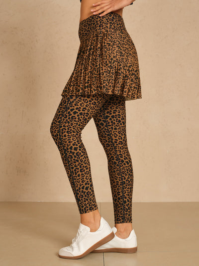 More Than Basic 36 Inch Leopard Mesh Golf Skeggings