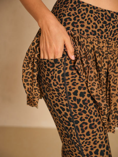 More Than Basic 36 Inch Leopard Mesh Golf Skeggings