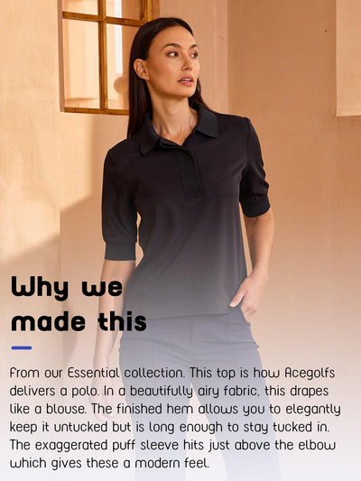 Crisp Couture Short Sleeve Polo Top UPF50+