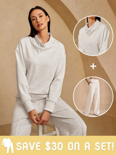 UltraSoft Stretch Hidden Drawstring Wide Leg Pants