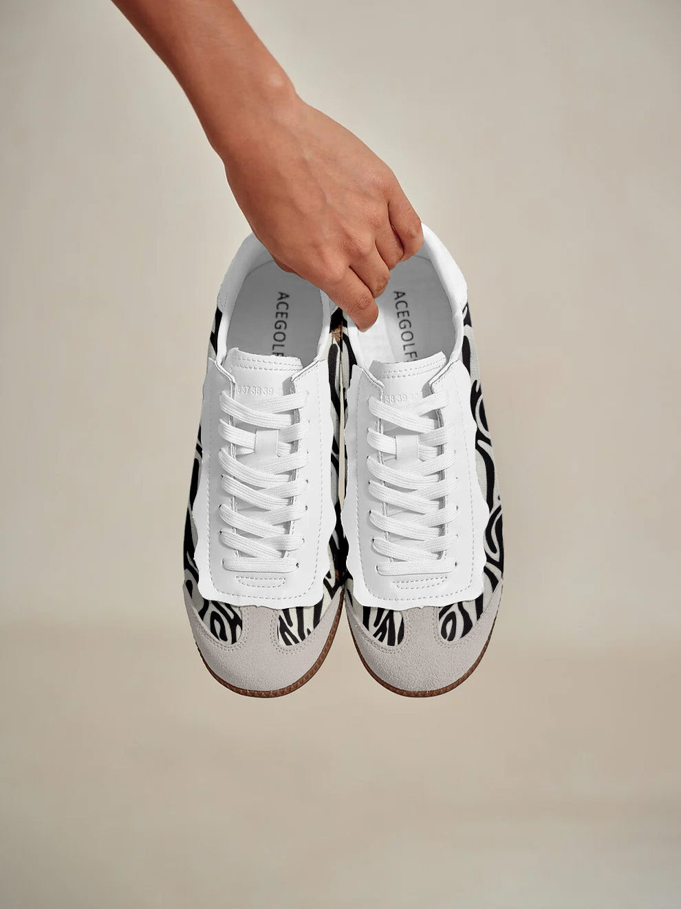 FitFlex Leather Retro Trainer Sneakers Women