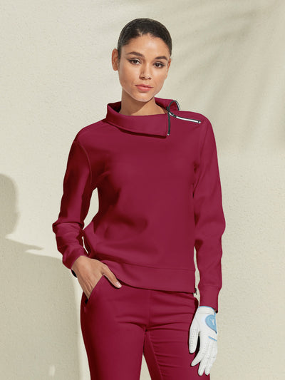 More Than Basic Irregular Collar Golf Sweatshirt