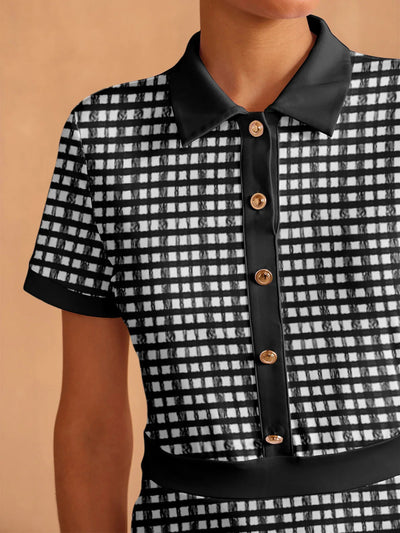 More Than Basic Short Sleeve A-Line 36.5 Inch Dress UPF50+