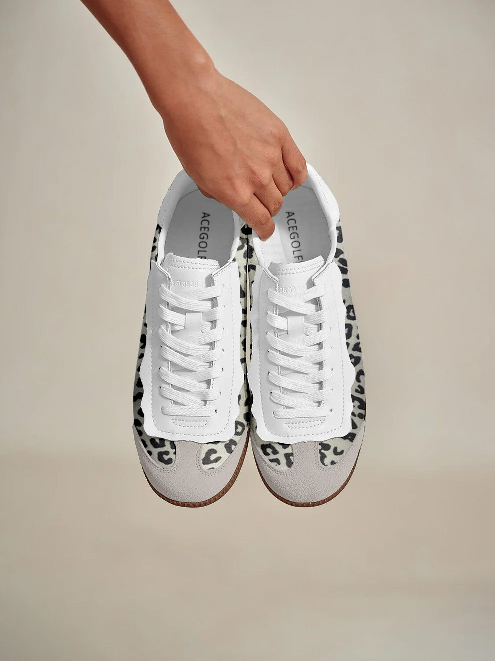 FitFlex Leather Retro Trainer Sneakers Women