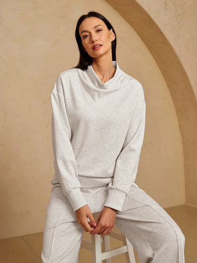 UltraSoft Long Sleeve Cowl Neck Sweatshirt