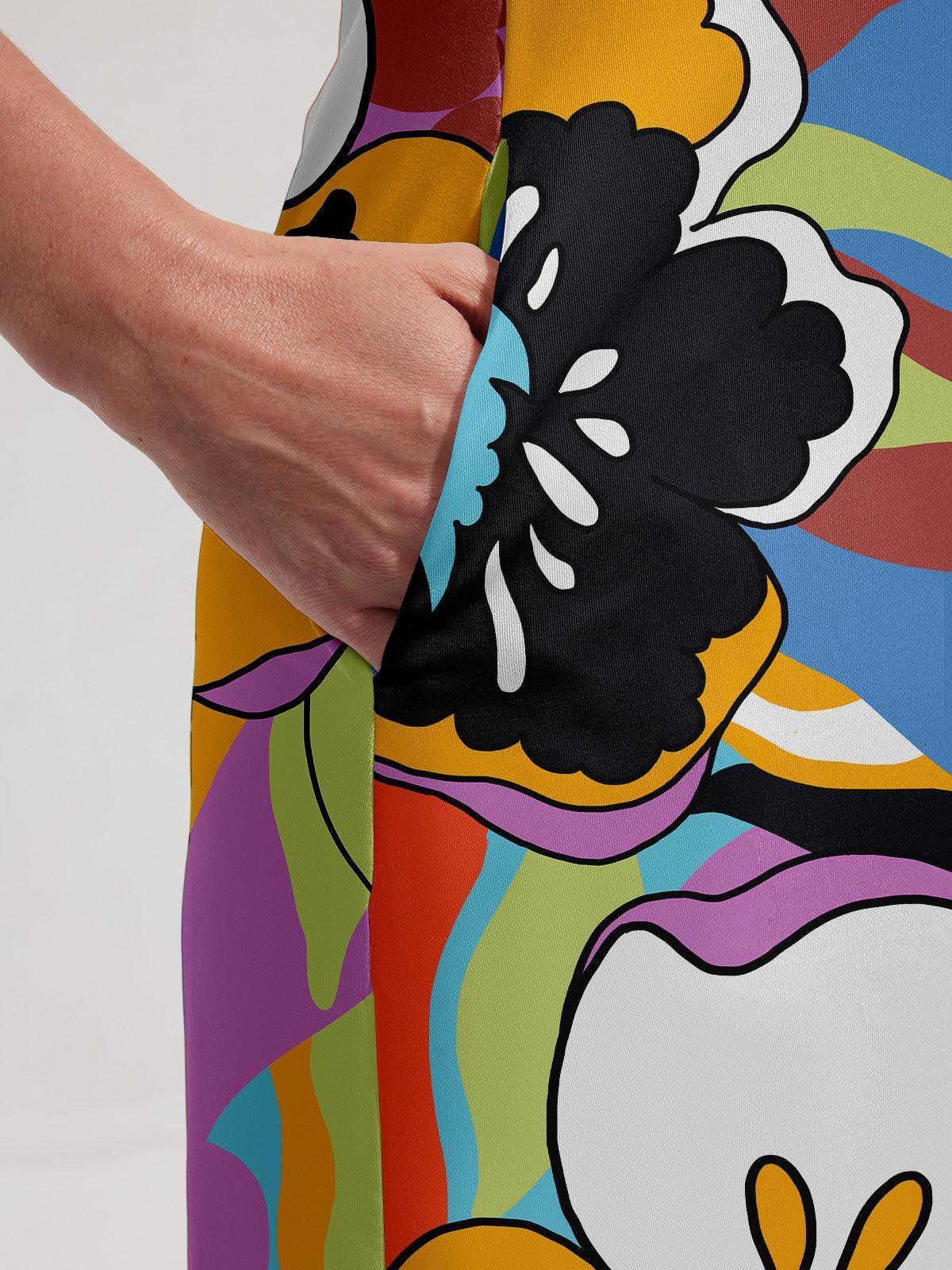 Hyped-up Tropical Sleeveless 36.5 Inch Dress UPF50+