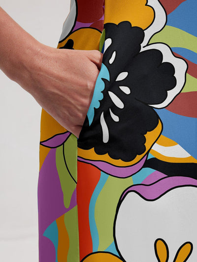 Hyped-up Tropical Sleeveless 36.5 Inch Dress UPF50+